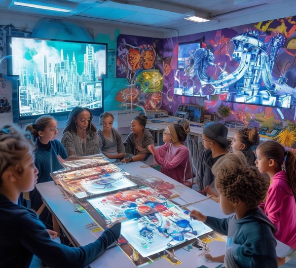 科技与创新绘画,六年级学生的创意新篇章 科技与创新绘画,六年级学生的创意新篇章